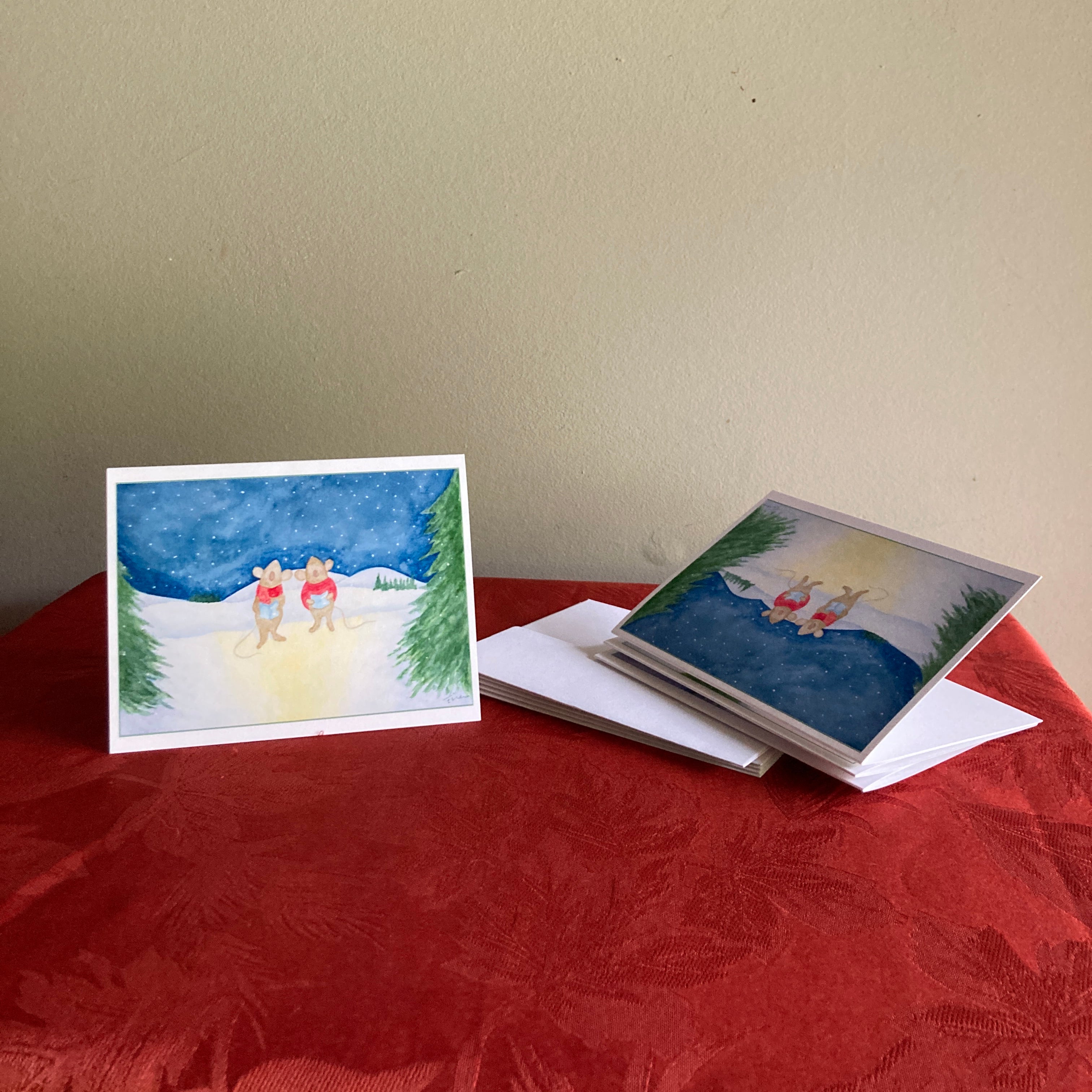 "Carol Singers" Holiday Cards 4-pack