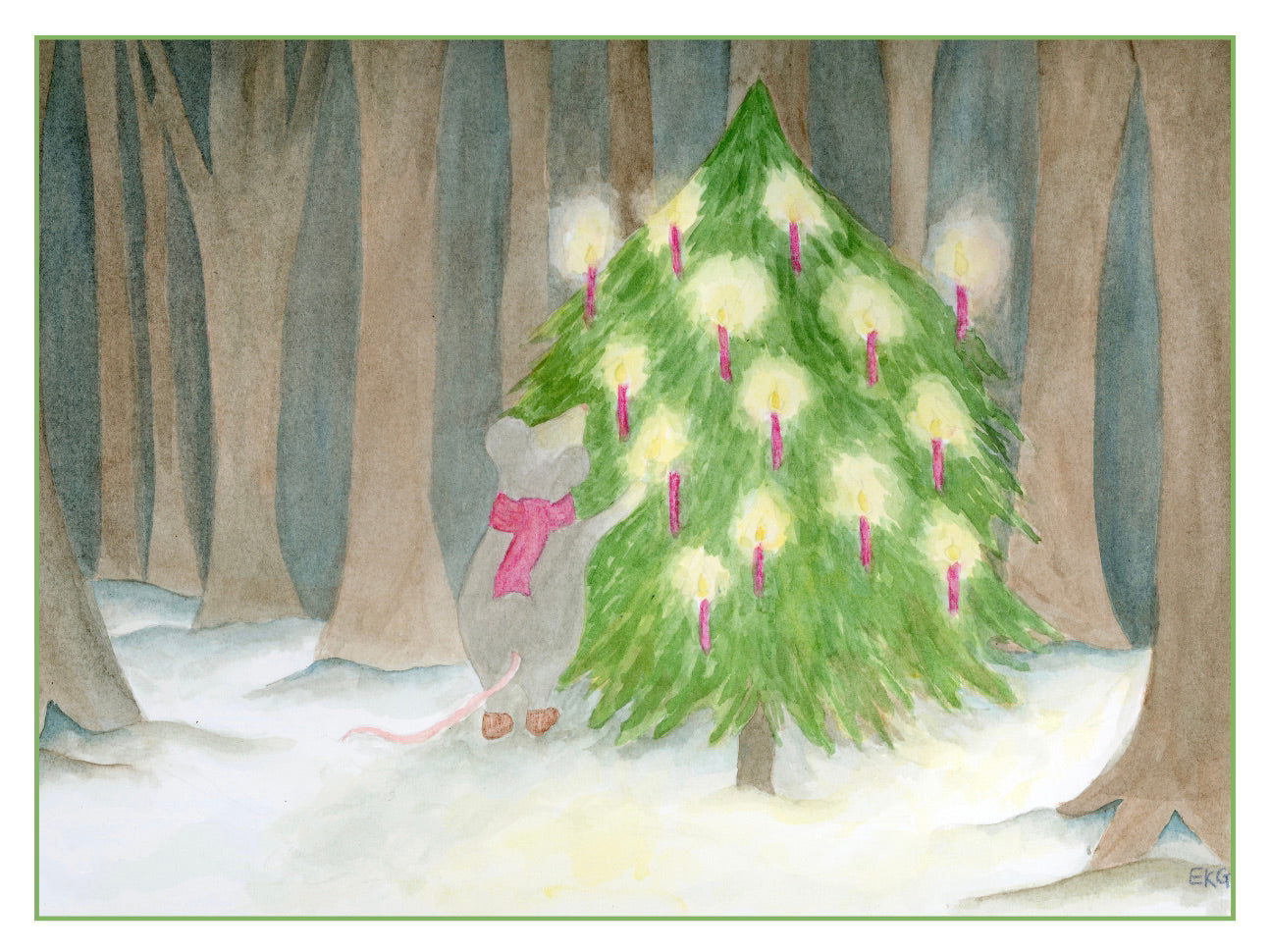 "Tree Lighting" Holiday Cards 4-pack