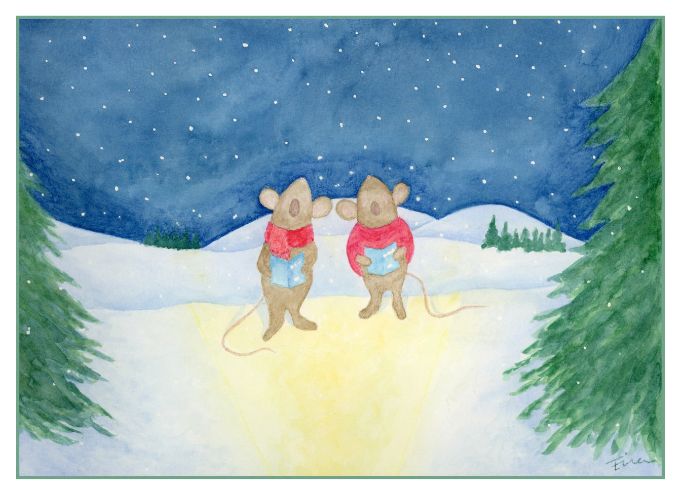 "Carol Singers" Holiday Cards 4-pack